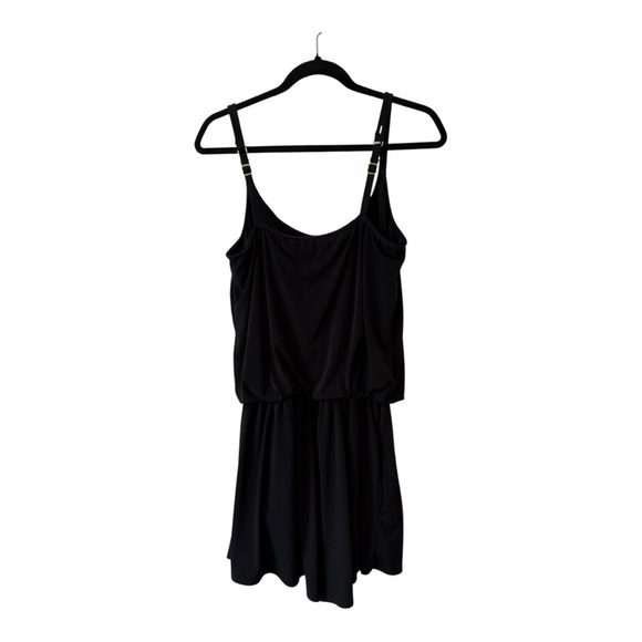 Maxine Of Hollywood Black Romper Swimsuit - Size 14 - Picture 2 of 15